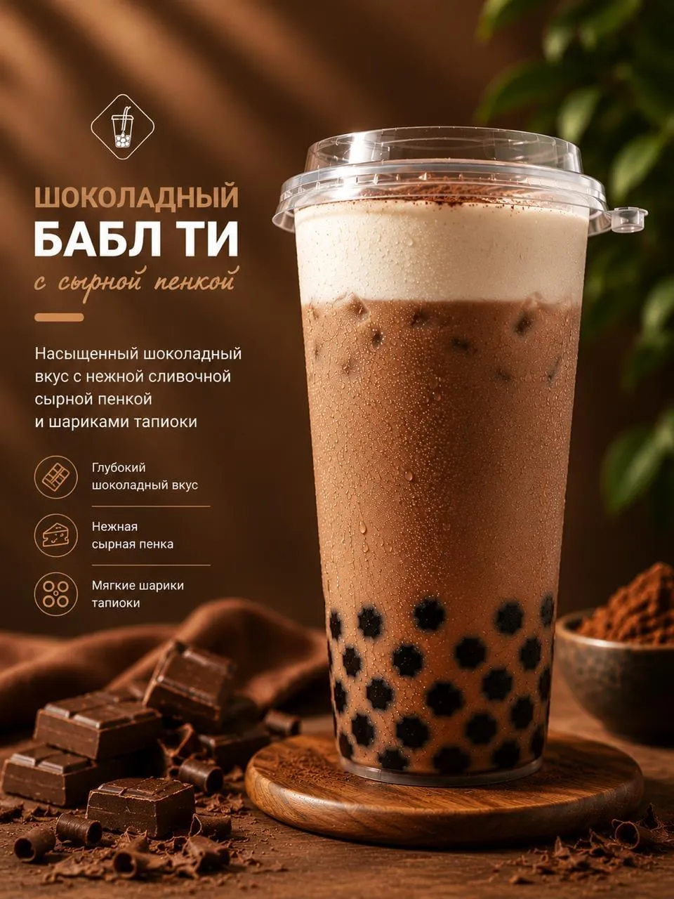 Бабл Ти Шоколадный