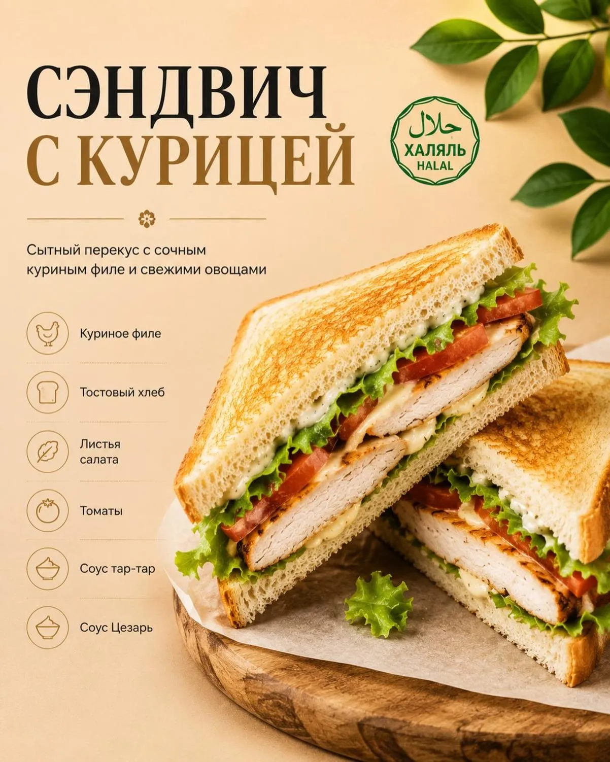 Сендвич с курицей