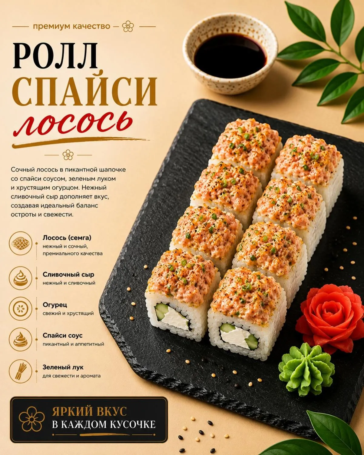 Ролл Спайси лосось