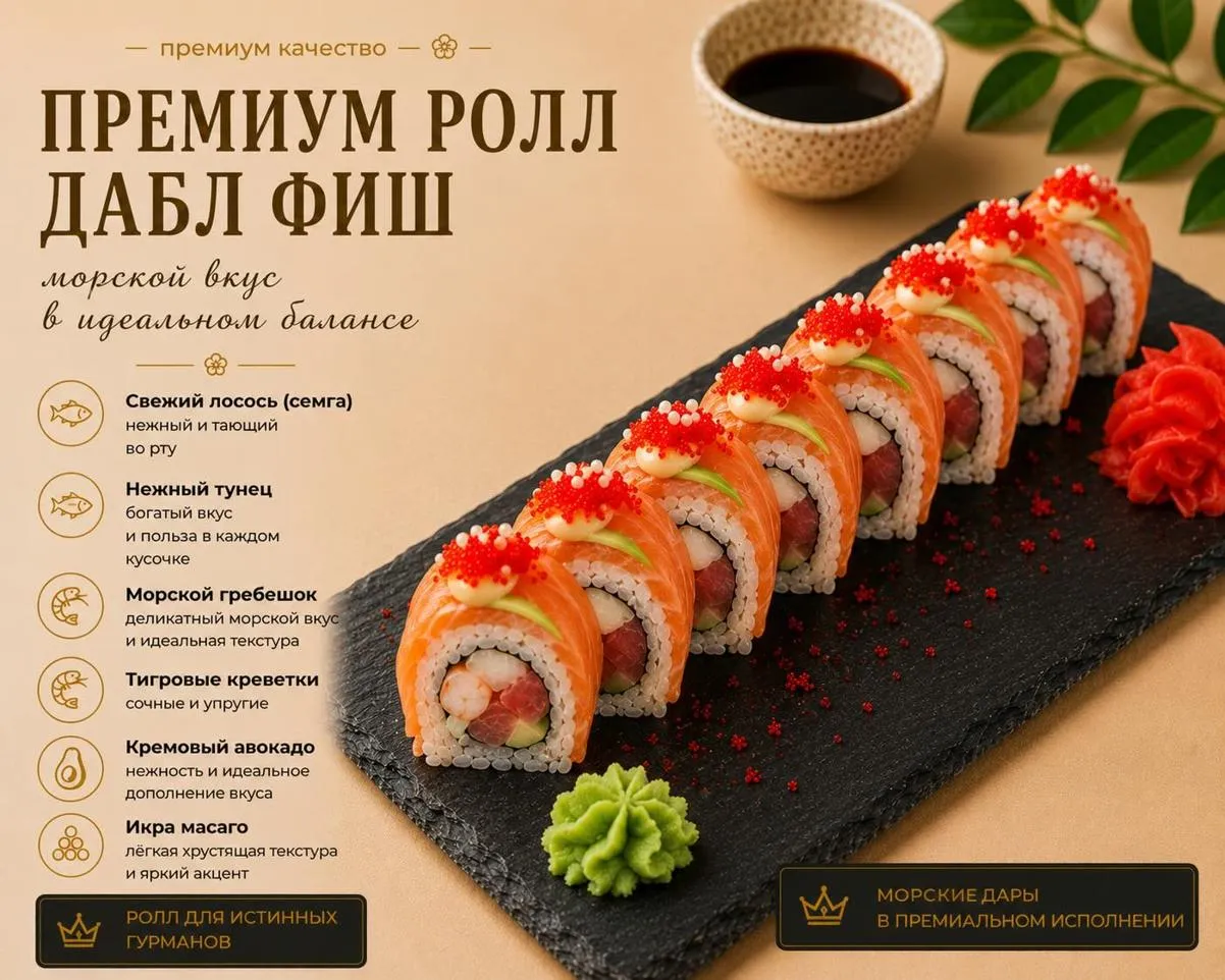 Премиум ролл Дабл Фиш