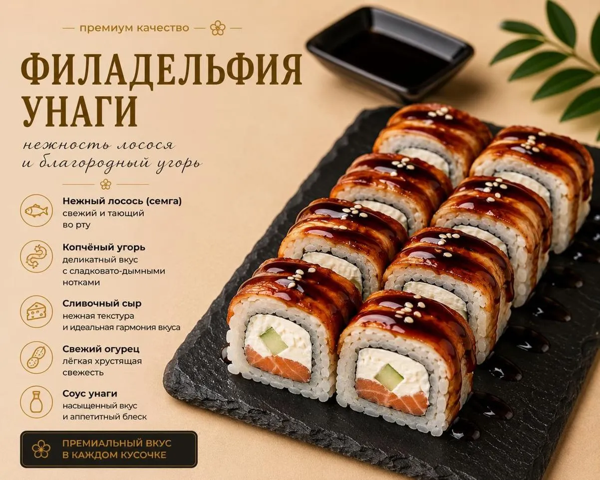 Ролл Филадельфия унаги