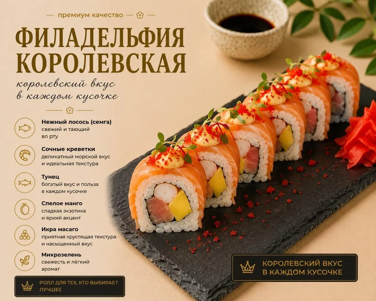 Ролл Филадельфия Королевская