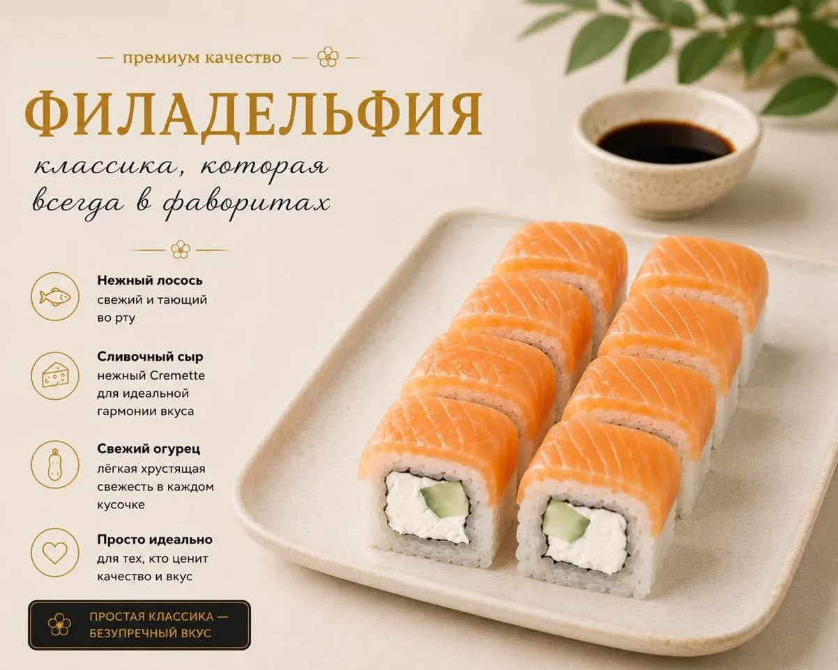 Ролл Филадельфия классическая